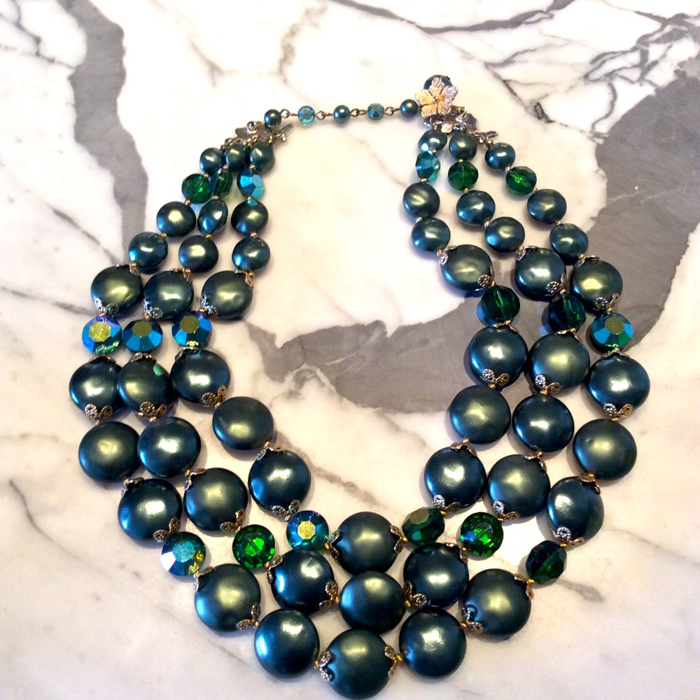 Green 50s vintage choker